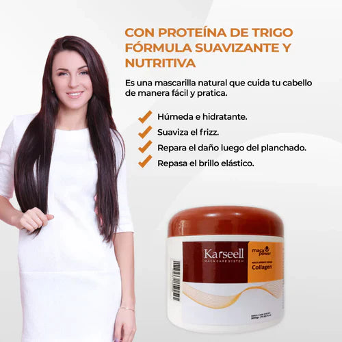 SUPER PROMO 2X1 🔥 Karseell Brilliance 250ml 🔥 HIDROKERATINA 💧 | Mascarilla Capilar 🧴 con Colágeno |
