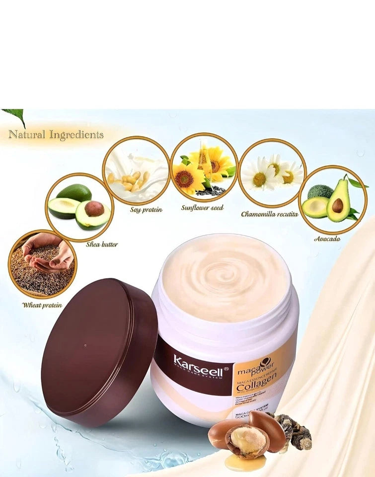 SUPER PROMO 2X1 🔥 Karseell Brilliance 250ml 🔥 HIDROKERATINA 💧 | Mascarilla Capilar 🧴 con Colágeno |